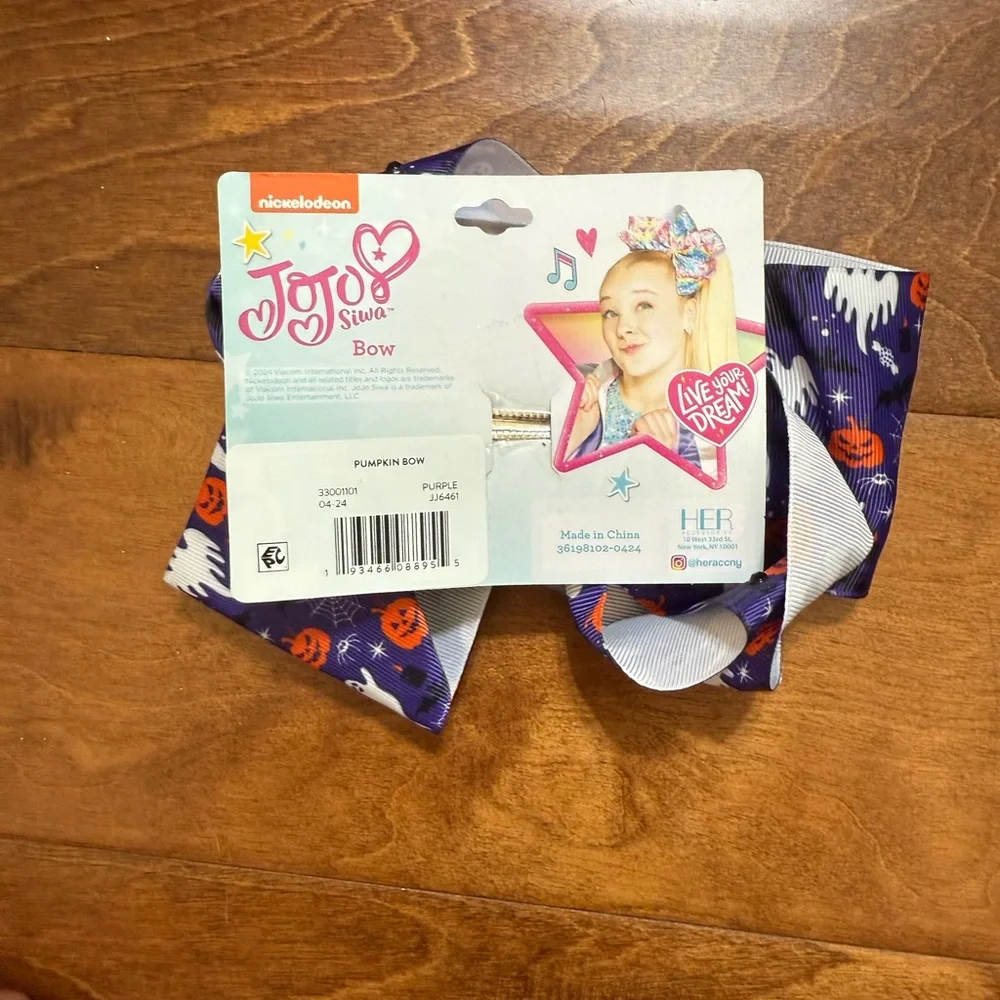 NWT Jojo Siwa Halloween Bow with Pumpkin and Ghosts